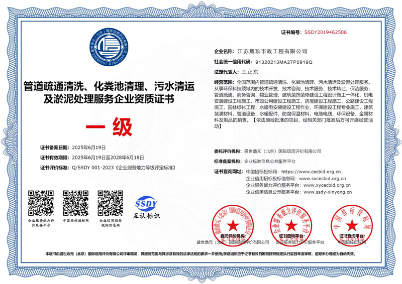 后白企业资质证书